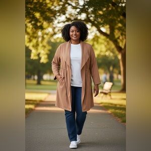 Elegant Tan Trench Coat for Women